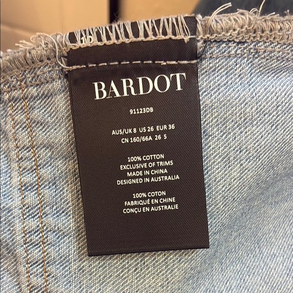 Bardot snap front Belted Denim Dress - Picture 4 of 4